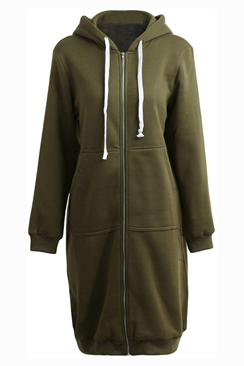 Lucia | Felpa con cappuccio con zip lunga
