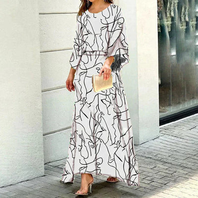 Claudia | Confortevole maxi abito stampato