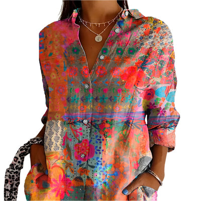 Floreale Elegante | Camicia da Donna Floreale a Maniche Lunghe 2