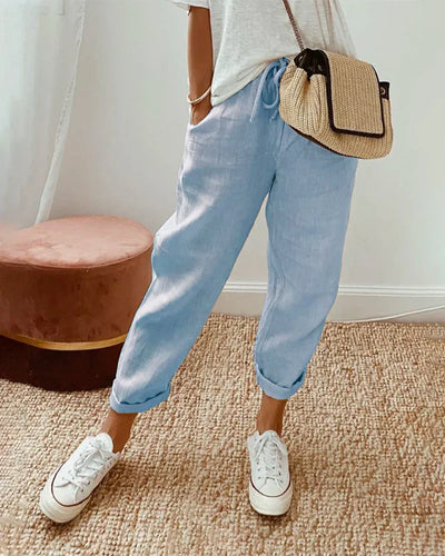 Nive | Pantaloni Eleganti Donna in Lino e Cotone Estivi 3
