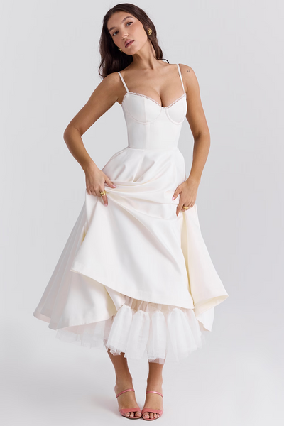 Alessia | Splendido abito midi lucido