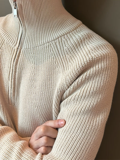 Marco | Maglione in maglia con zip a metà lunghezza