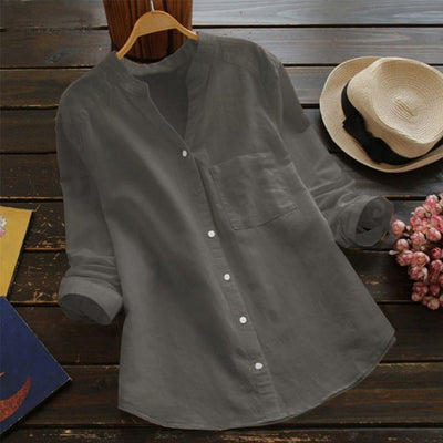 Sofia | camicia ampia in lino-cotone