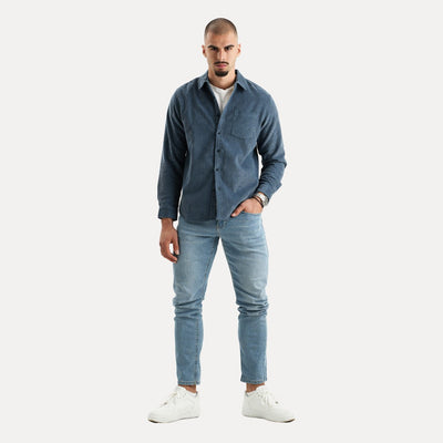 Emiliano | Camicia a manica lunga in velluto a coste