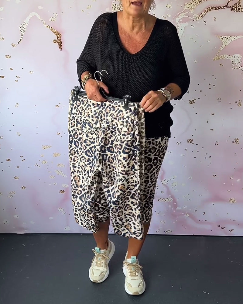 Elena | Pantaloni a pedale leopardati