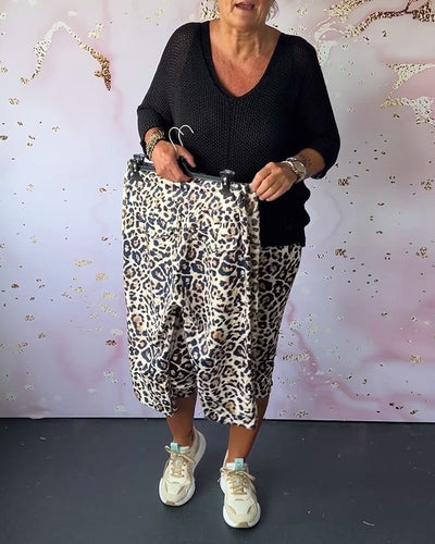 Elena | Pantaloni a pedale leopardati
