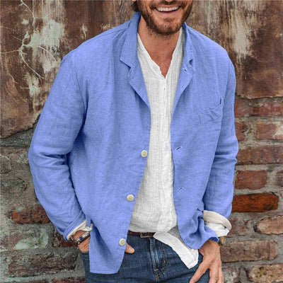 Albrecht Giacca Uomo - Cotone e Lino, Casual e Leggero-3