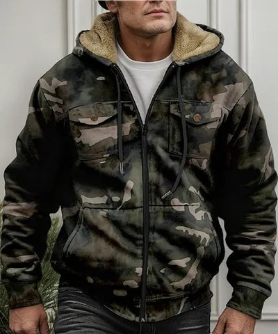 Enrico | Chaqueta cargo camuflada con capucha