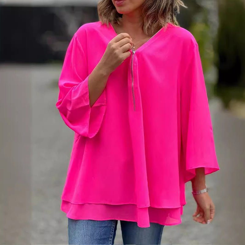 Variant image for Aria | Camicia Leggera in Chiffon con Chiusura a Cerniera-17