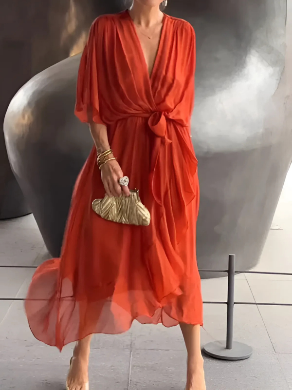 Seraphina | Abito Midi Elegante – Tessuto Elegante-6