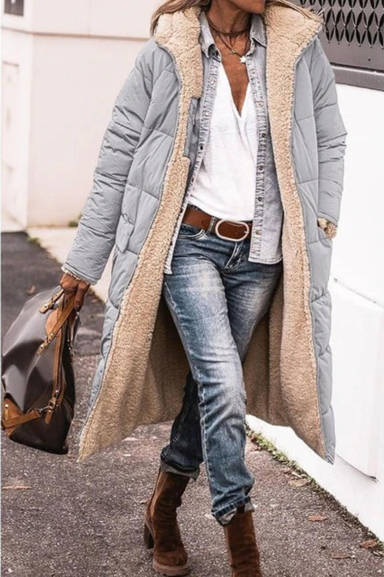 Ginetta | Elegante cappotto reversibile