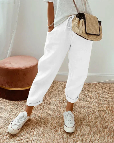 Nive | Pantaloni Eleganti Donna in Lino e Cotone Estivi 2