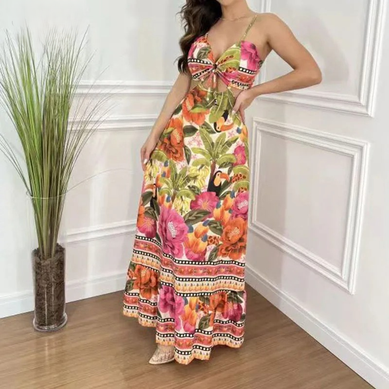 Aleida | Maxi abito tropicale