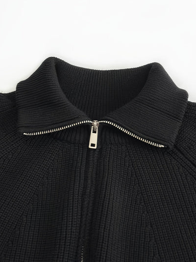 Marco | Maglione in maglia con zip a metà lunghezza