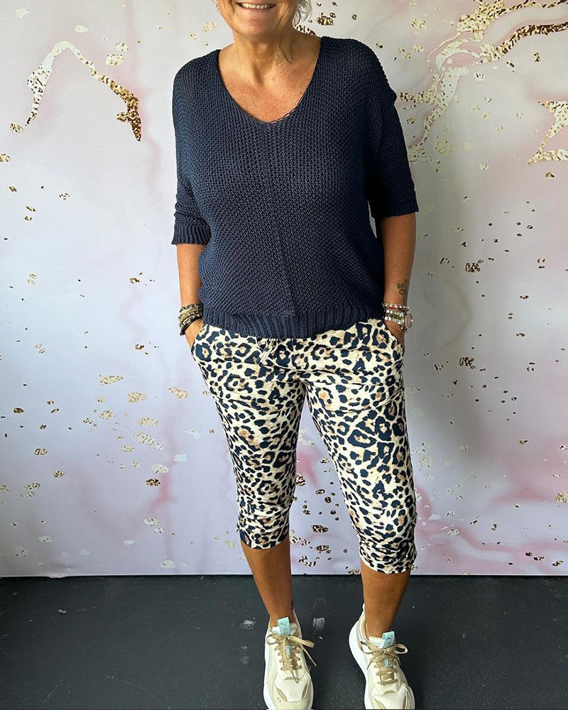 Elena | Pantaloni a pedale leopardati