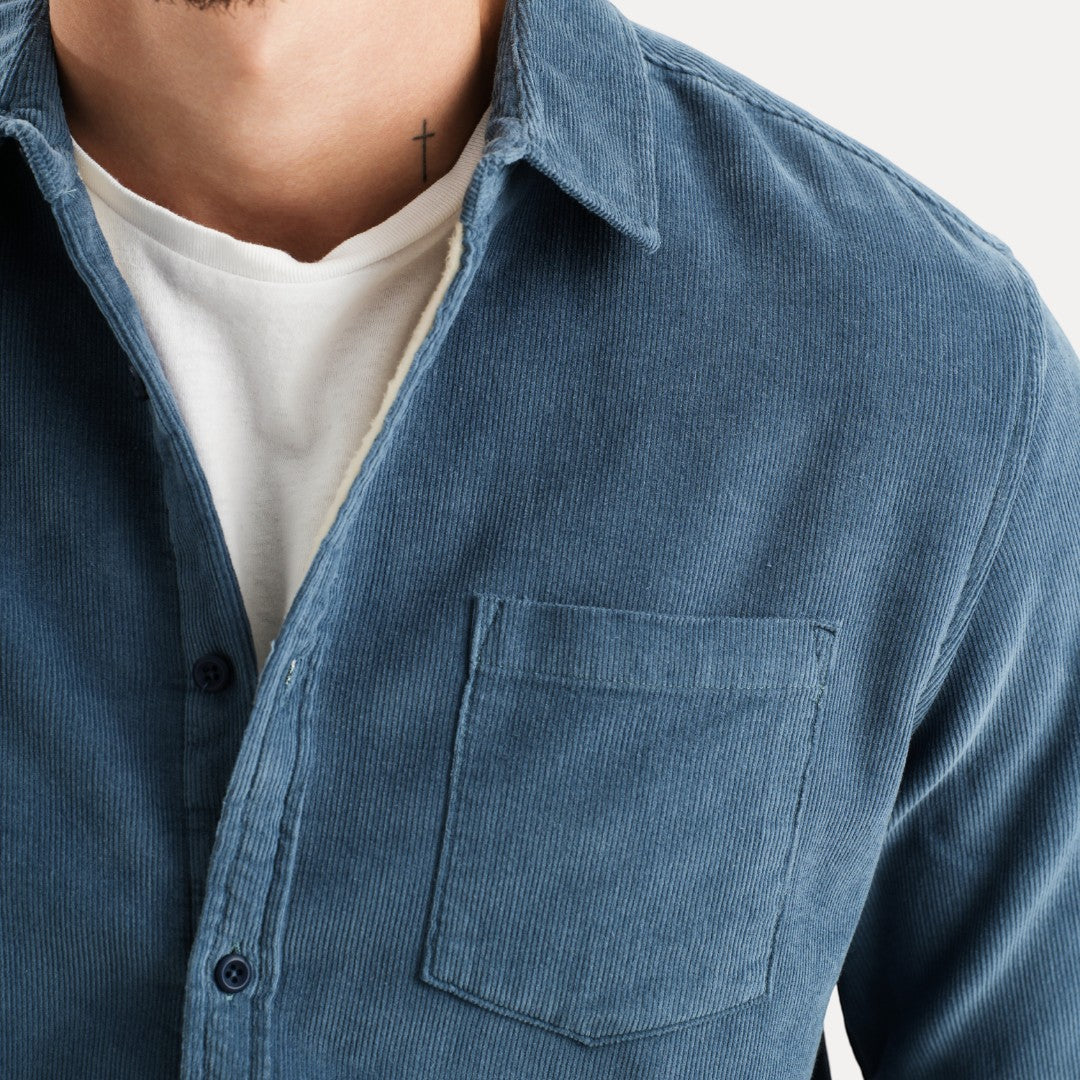 Emiliano | Camicia a manica lunga in velluto a coste