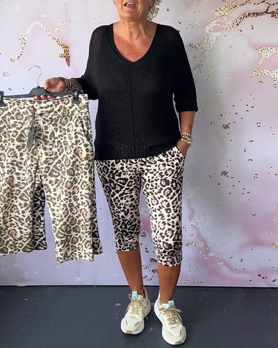 Elena | Pantaloni a pedale leopardati
