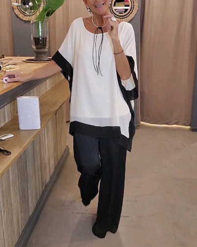 Sofia | Blusa ampia con bordi a contrasto