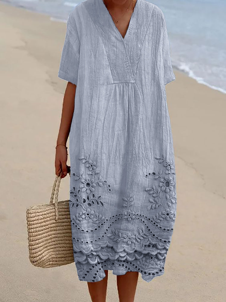 Evessa | Abito Estivo Midi Donna con Stampa Floreale 2