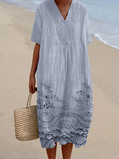 Evessa | Abito Estivo Midi Donna con Stampa Floreale 2