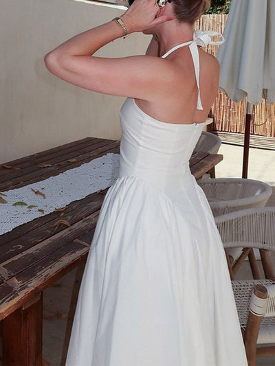 Ivana | Abito midi con profondo scollo a V