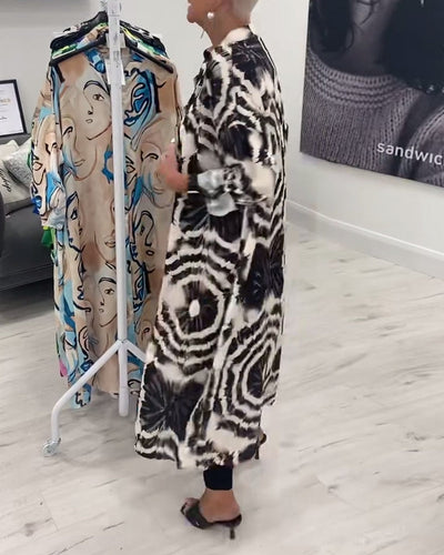 Bria | Cappotto lungo a contrasto retrò