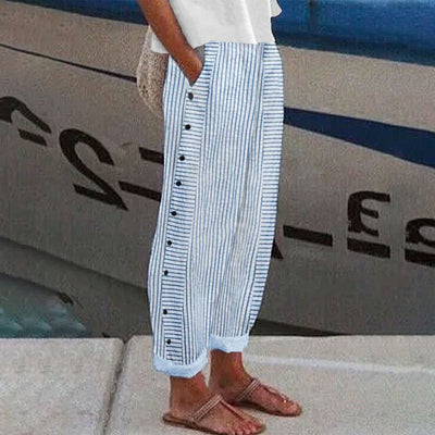 Laura | Pantaloni a righe di lusso