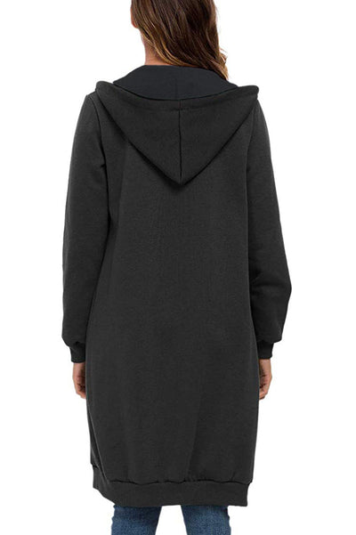 Lucia | Felpa con cappuccio con zip lunga