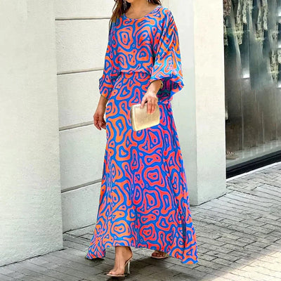 Claudia | Confortevole maxi abito stampato