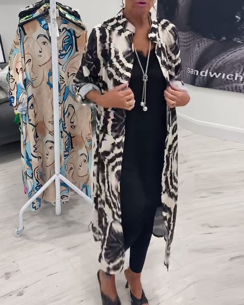 Bria | Cappotto lungo a contrasto retrò
