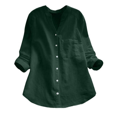 Sofia | camicia ampia in lino-cotone