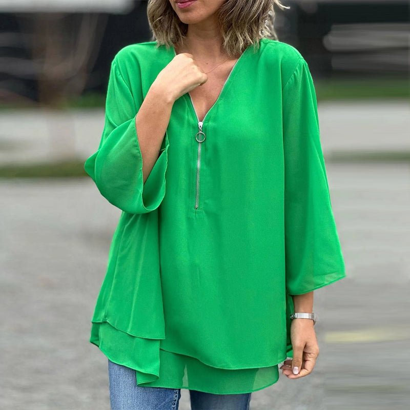 Variant image for Aria | Camicia Leggera in Chiffon con Chiusura a Cerniera-9