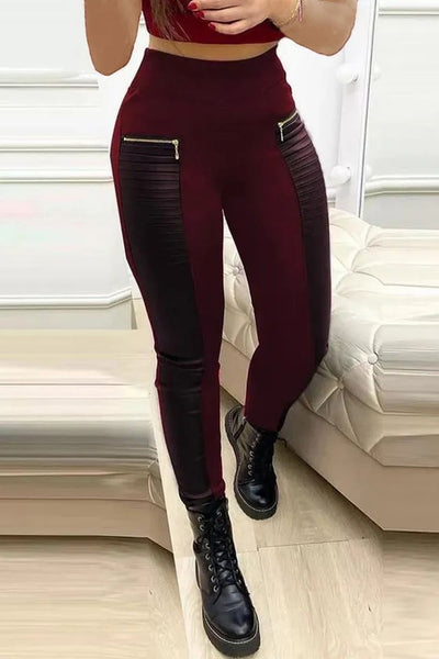 Fedra | Pantaloni in pelle con cerniera