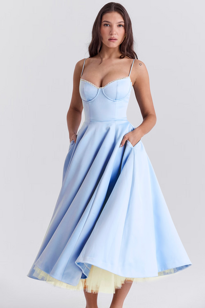 Alessia | Splendido abito midi lucido