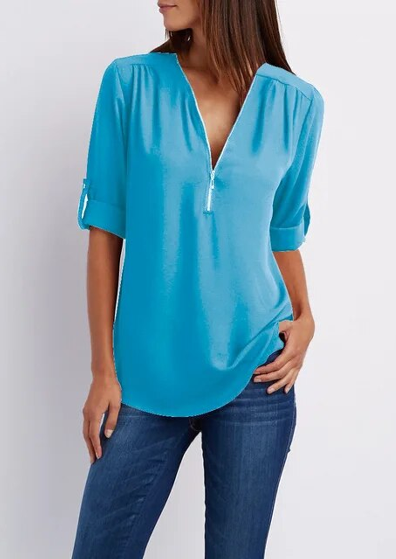 Variant image for Kassidy Blusa Elegante Donna – Cerniera, Poliestere e Spandex-33