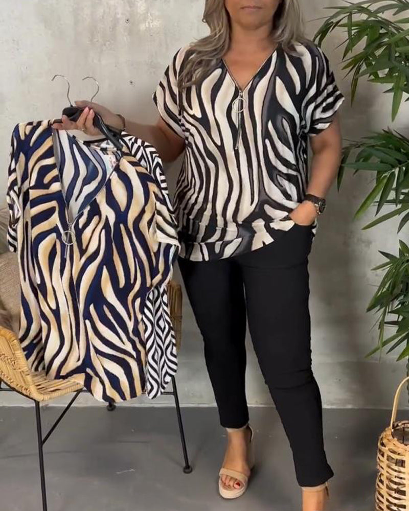 Quiteria | Camicetta zebrata alla moda