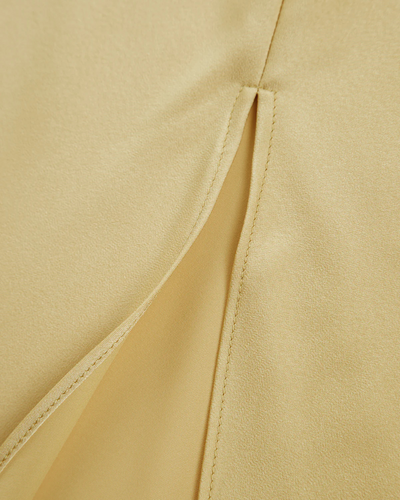 Maliah | Abito Lungo Cerimonia Satinato con Fessura Elegante 6