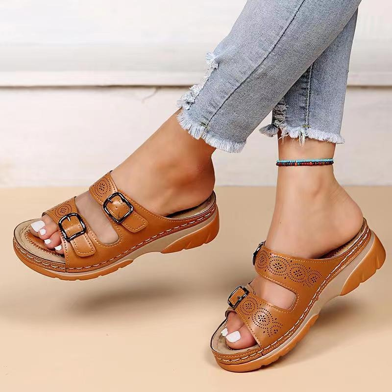 Sandali Ortopedici Donna - Pelle Traspirante, Comfort e Supporto per Alluce Valgo-1