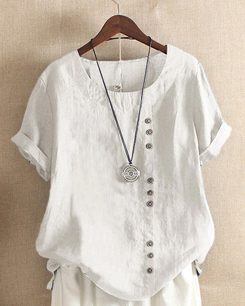Camicetta Kelly Elegante Donna - Maniche Corte, Design Colorato e Comfort-2