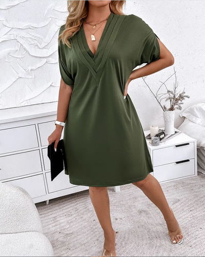 Claire | Abito elegante in cotone e lino