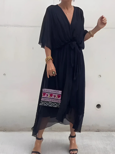 Seraphina | Abito Midi Elegante – Tessuto Elegante-1