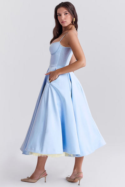 Alessia | Splendido abito midi lucido
