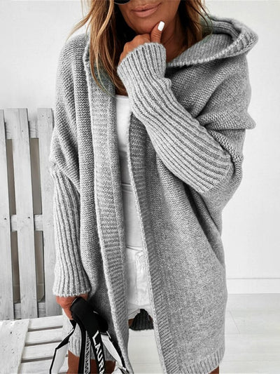 Antonella | Cardigan lungo con cappuccio