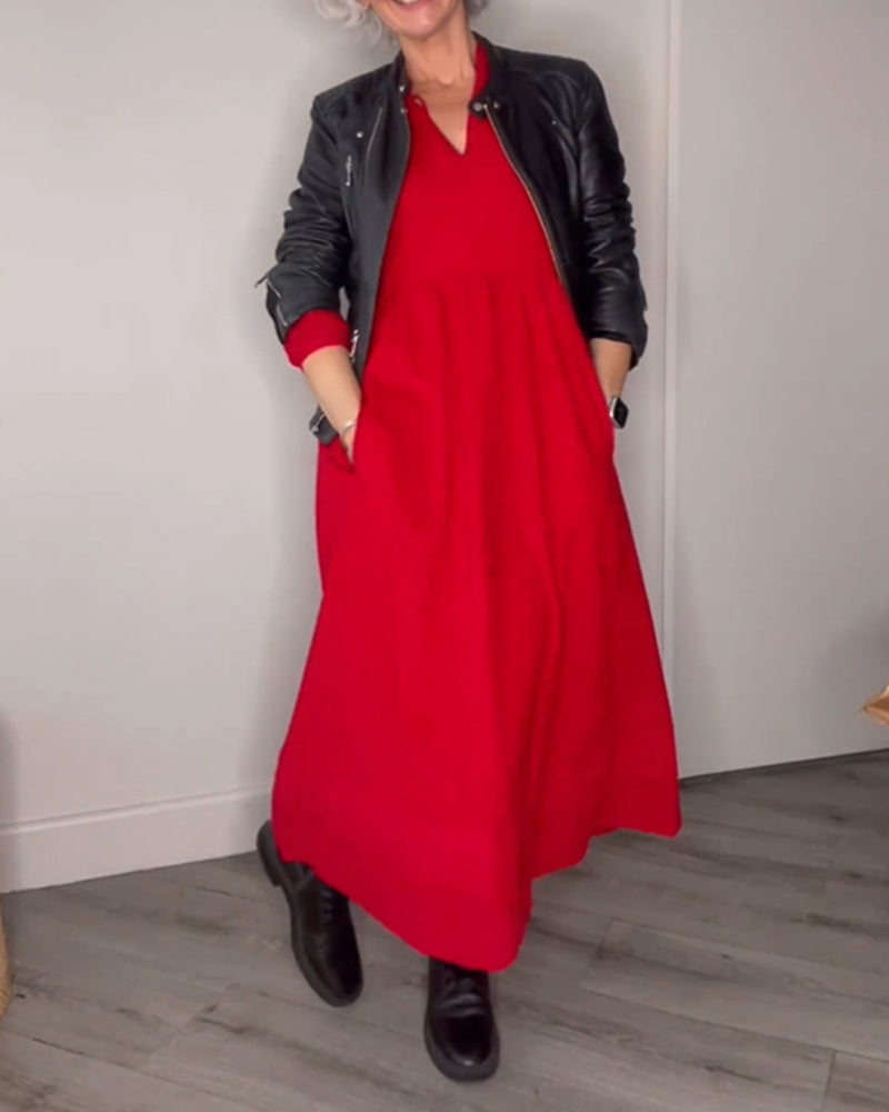 Juliana | Elegante abito lungo con tasche