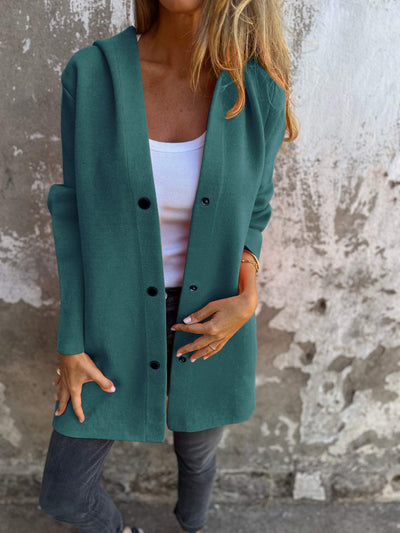 Marie | Cardigan con bottoni e cappuccio