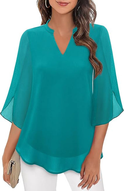 Celeste | Camicetta Elegante a Maniche Split per Donna-3