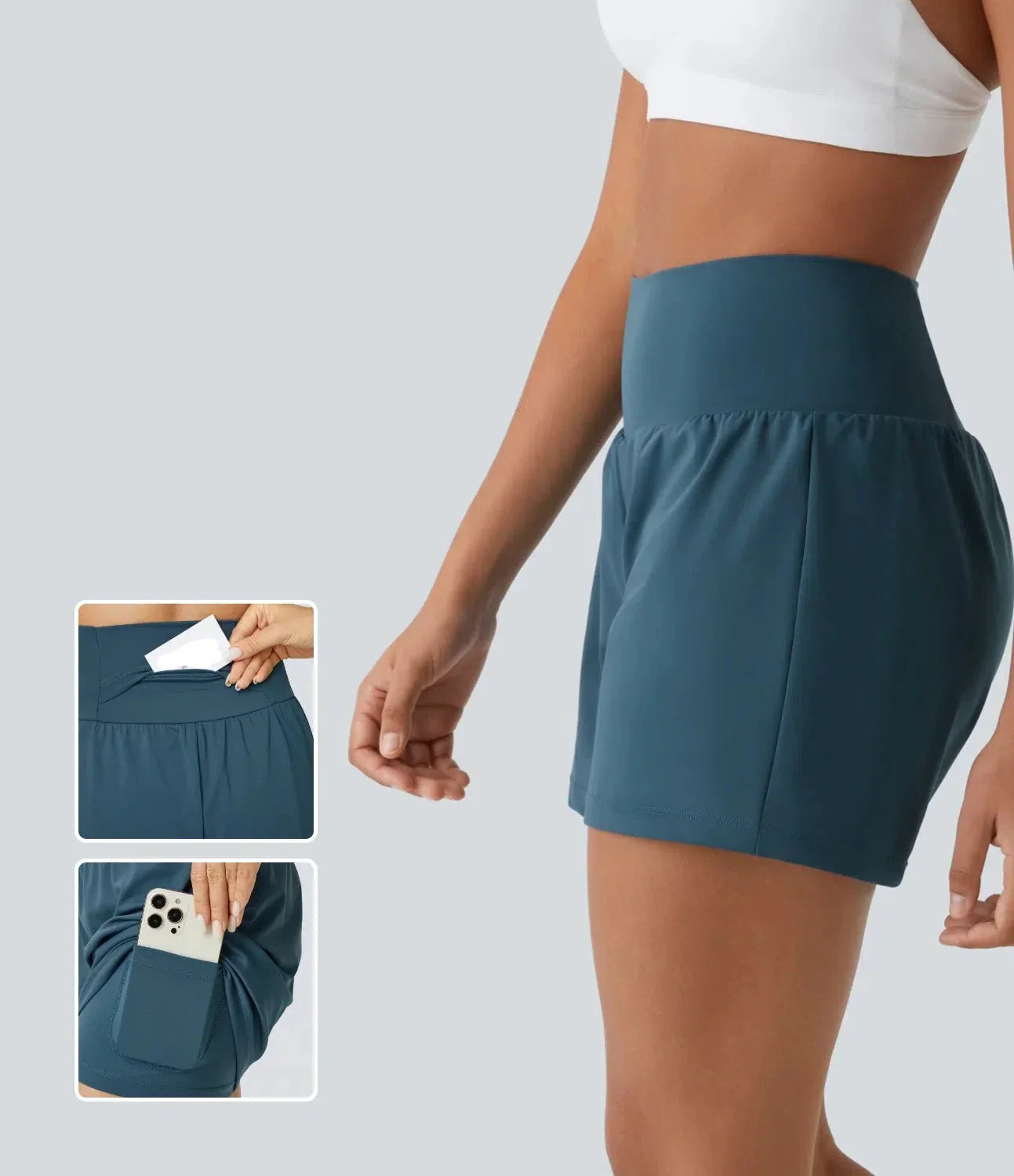 Variant image for Margarethe Pantaloncini Yoga Donna – 2 in 1, Alta Vita, Elastico e Traspirante-1