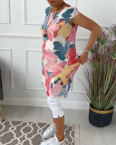 Lainey | Top lungo floreale casual