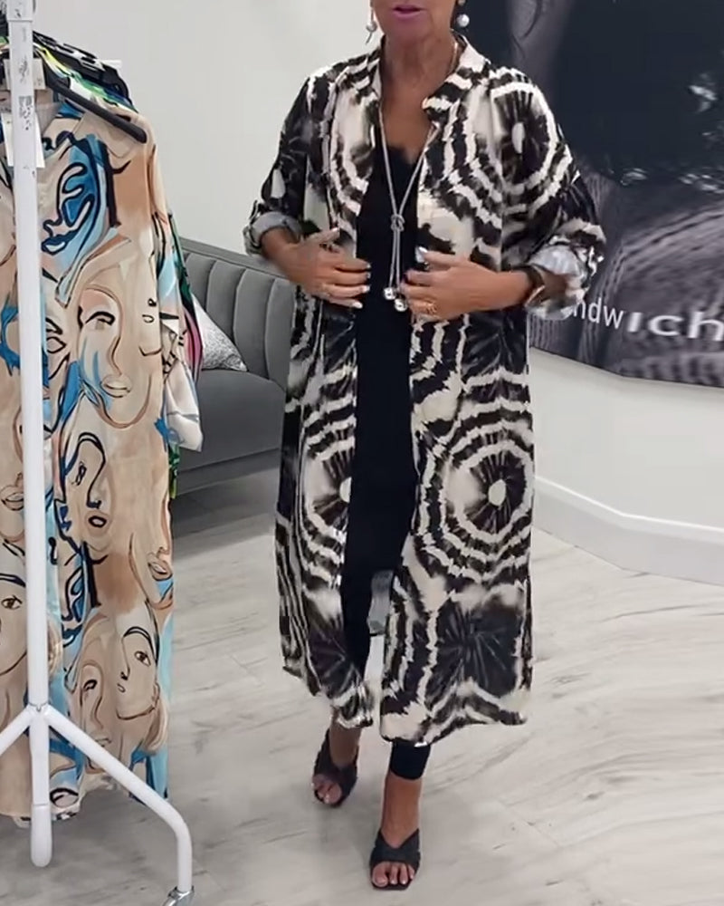 Bria | Cappotto lungo a contrasto retrò