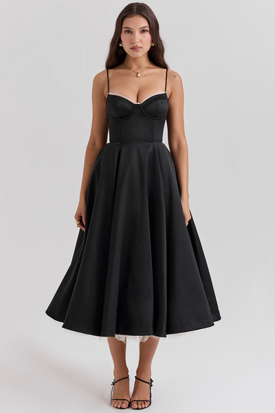 Alessia | Splendido abito midi lucido